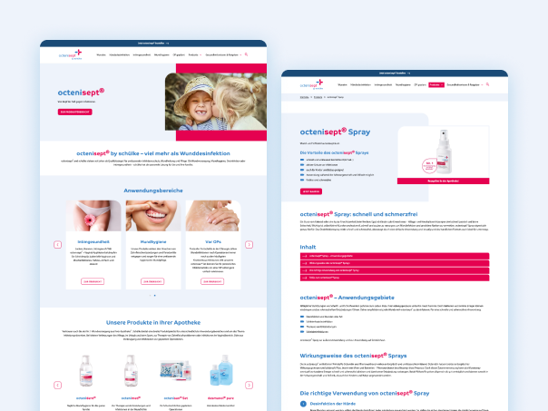 octenisept® | Website Relaunch, Marketing, SEO