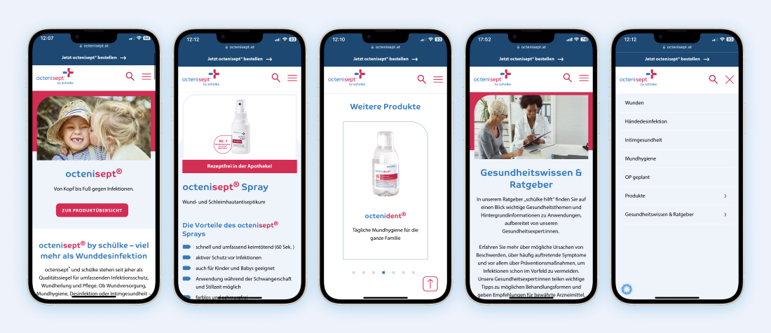 octenisept® | Website Relaunch, Marketing, SEO