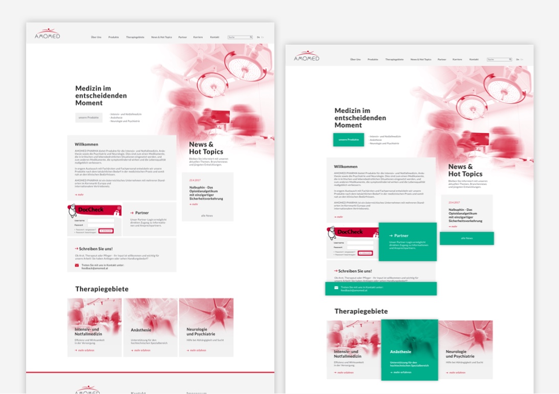 Amomed Website Relaunch