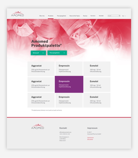 Amomed Website Relaunch