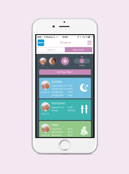 MAM Baby Tagebuch App