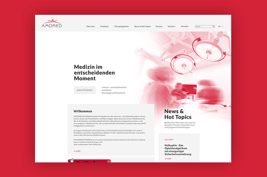 Amomed Website Relaunch