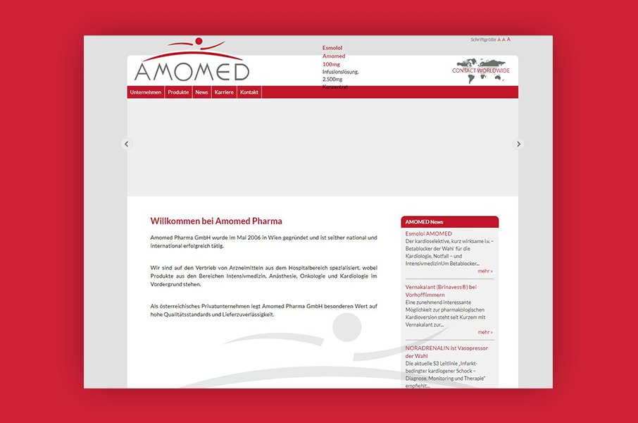 Amomed Website Relaunch